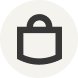 Icon of a shopping bag, representing purchases, retail, or store access.