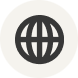 Icon of a globe, symbolizing global or travel services.